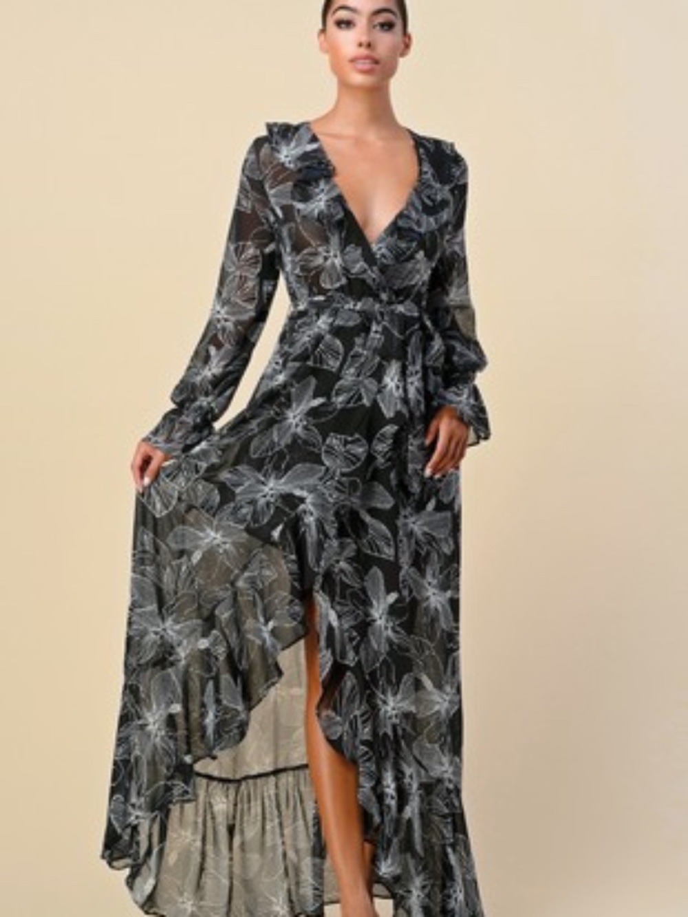 Floral Wrap Maxi Dress